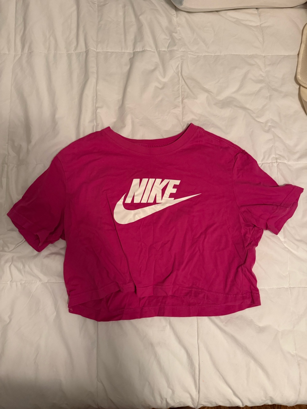Nike Women's Hot Pink Tee with White Swoosh